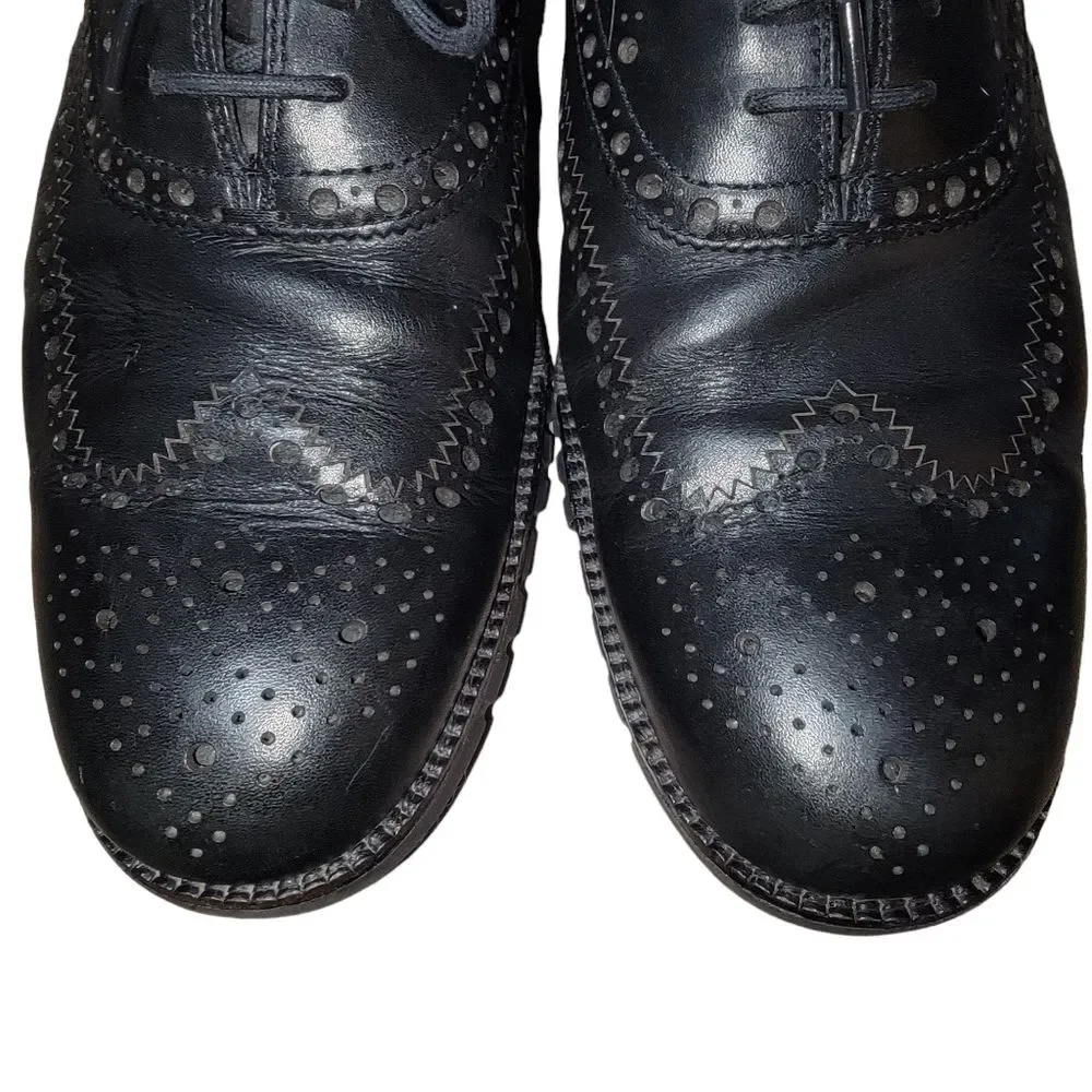 Cole Haan Zerogrand Mens Shoes Black Leather Wingtip Oxford Size 11